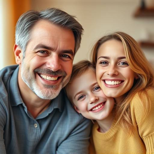 Ritratto di una famiglia sorridente
